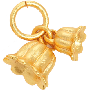 沙金铃兰花小配件 串珠珠子散珠手工diy材料配珠隔珠手串手链配饰