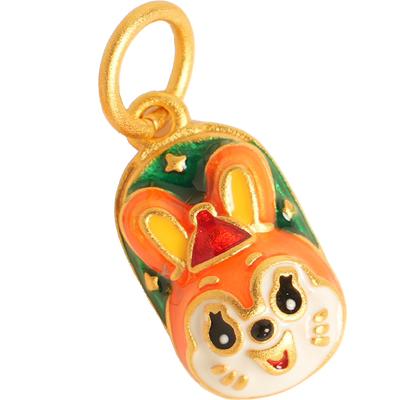 沙金兔头手链diy配件吊坠配珠