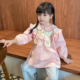 女童纯棉长袖 公主裙幼儿园防脏护衣外褂 防水反穿衣罩衣女宝宝时尚