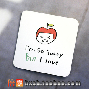 韩国 迷你 致歉卡 02款 道歉卡 创意 卡通 可爱 贺卡 卡片 mini