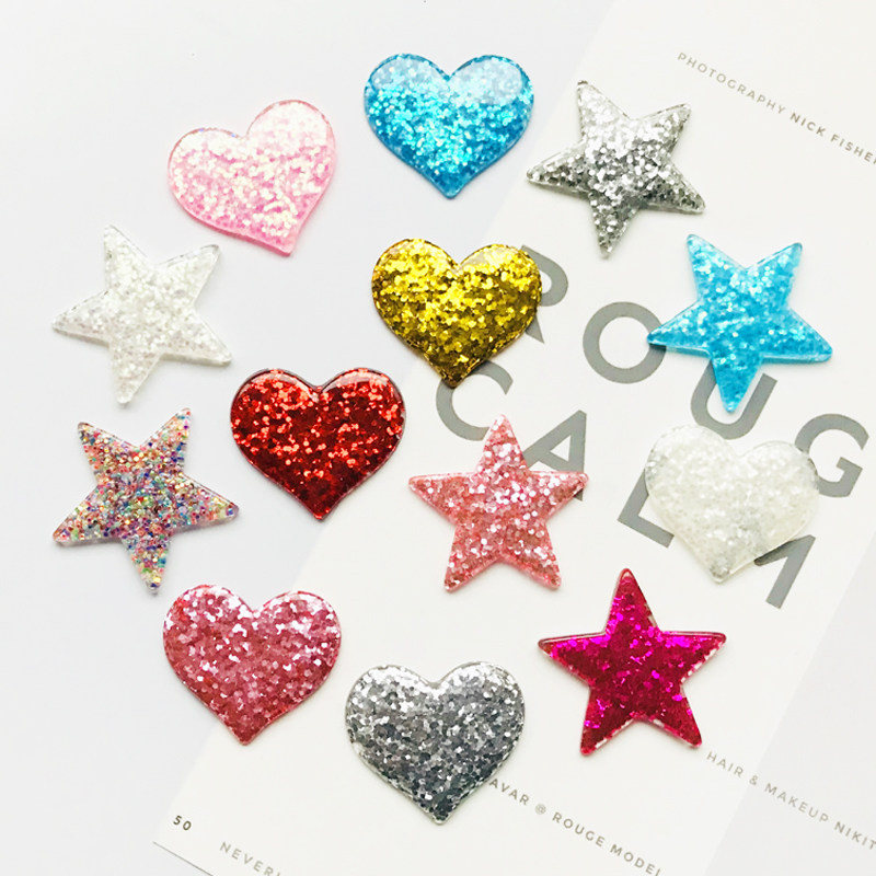 水晶滴胶手工亮片五角星爱心手机壳美容配件diy饰品手工材料包