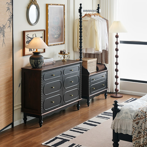 蒙杰西家具法式中古风实木六斗柜