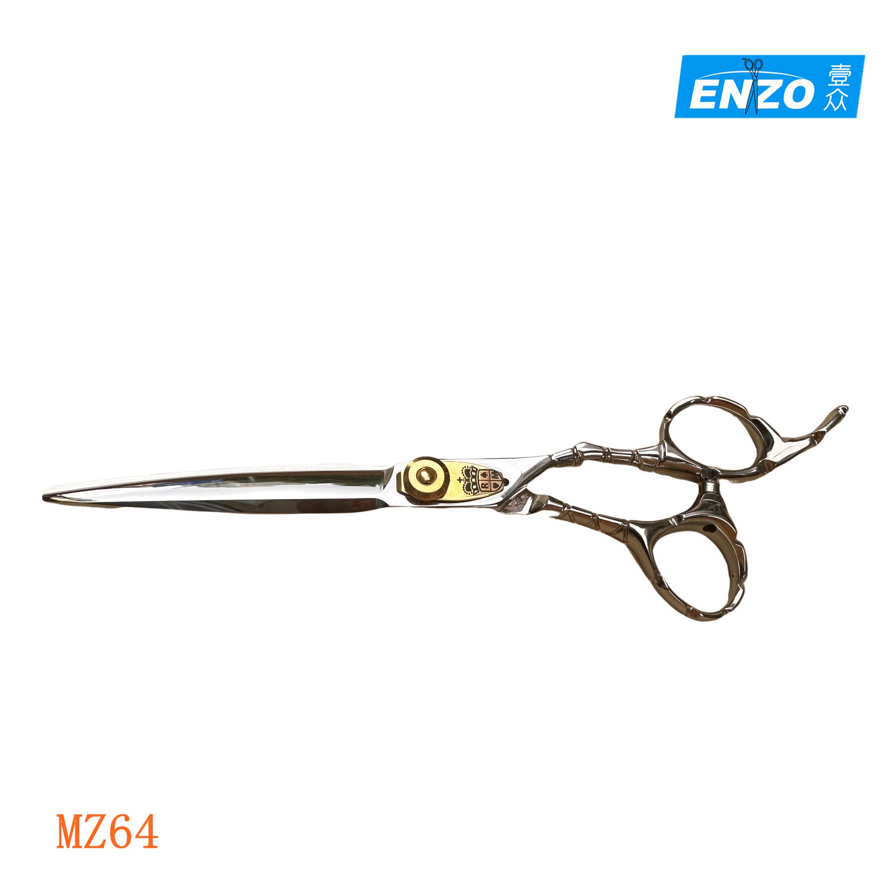 日本进口美发剪刀 ZACC MZ 6.4寸 粉末钢 足立刀头 粗硬发 平剪