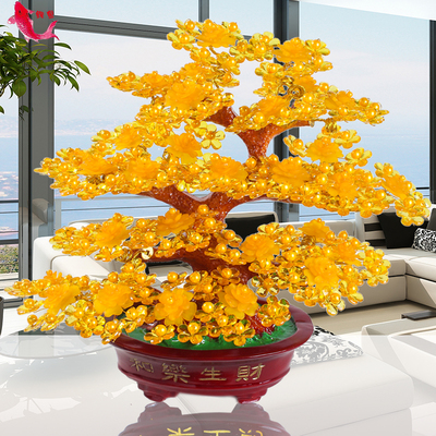 diy手工串珠和乐生财发财树材料包编织摆件居饰品送礼佳品包邮