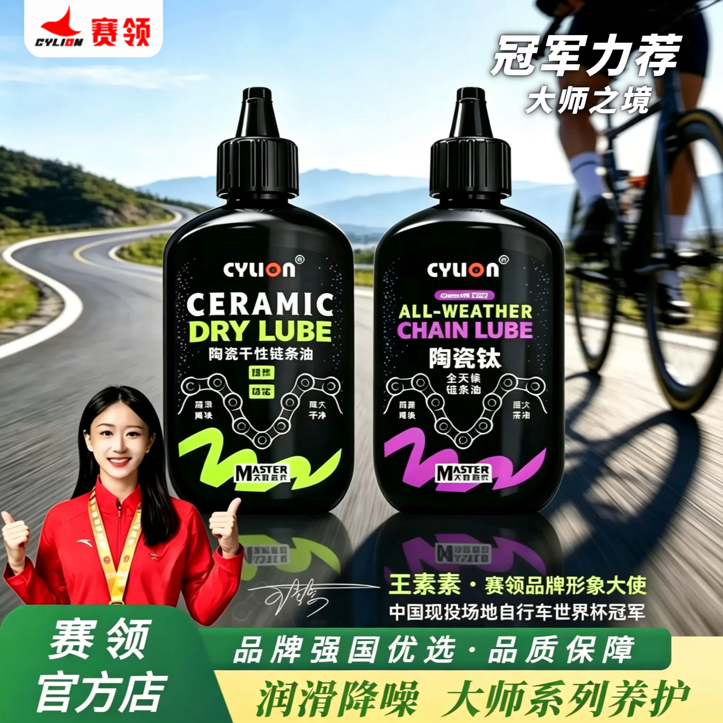 赛领大师系列自行车链条油链条清洗剂公路车山地车润滑油套装