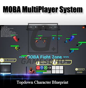 UE4 虚幻5多人在线游戏蓝图模板MOBA Fight MultiPlayer Project