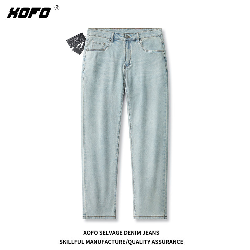 2026年新款宽松直筒百搭水洗柔软牛仔裤男士冬季小脚长裤子时尚