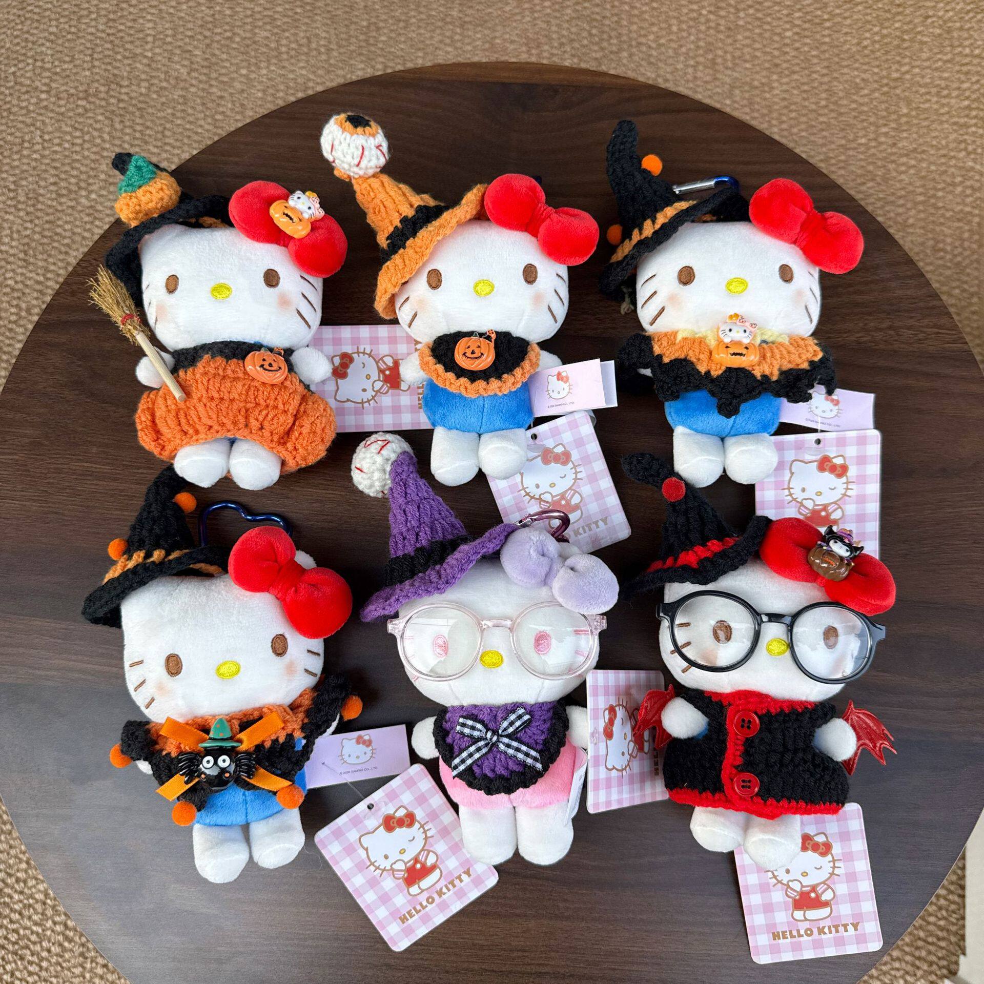 正版HelloKitty毛绒公仔万圣节巫师帽凯蒂猫包挂件万圣节系列礼物