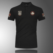 帅气半袖 ZGHW短袖 保罗潮牌有领黑色上衣服夏季 翻领polo衫 t恤男装