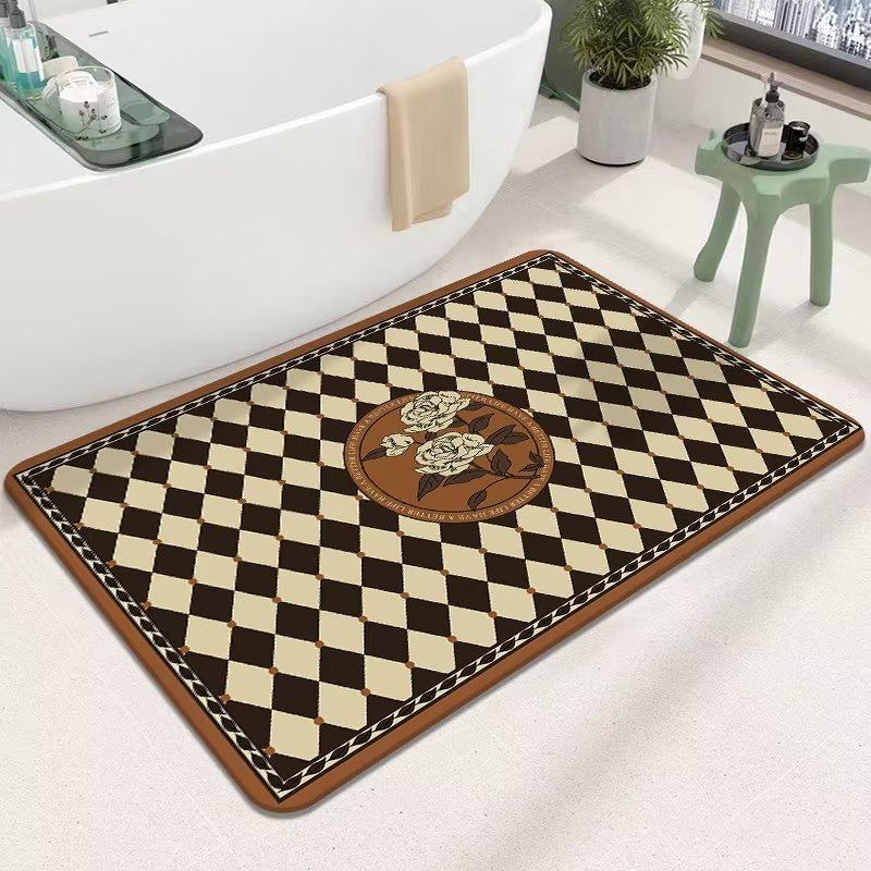 小清新软硅胶垫吸水速干进门地垫卫生间门口防滑脚垫厕所卫浴地毯,居家布艺,家用脚垫,淘宝优惠券,粉丝福利购,淘宝优惠卷