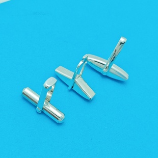 S925纯银袖扣配件男生绅士袖钉袖口扣衬衫扣子配饰手工DIY材料