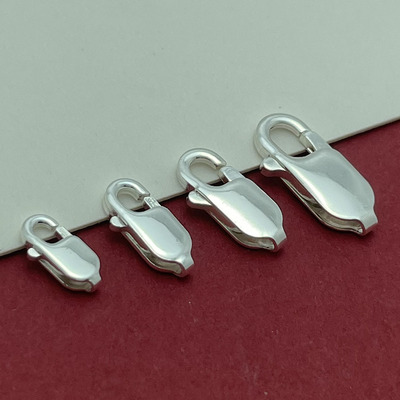 S925纯银单圈水滴扣龙虾扣鱼尾扣