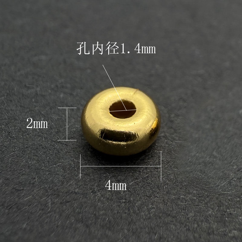 S925纯银镀金轮胎珠算盘珠隔珠扁珠散珠 间隔光面隔片DIY编绳配件,饰品/流行首饰/时尚饰品新,银饰配件,淘宝优惠券,粉丝福利购,淘宝优惠卷