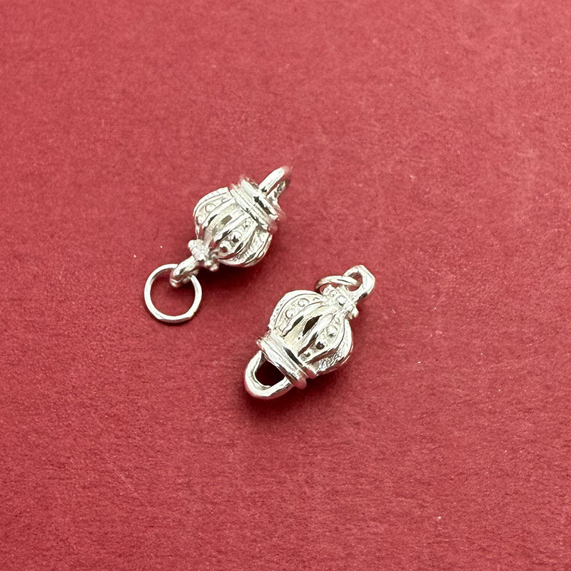 S925纯银灯笼皇冠小众挂件吊坠