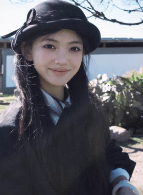 蝴蝶结羊毛呢礼帽女秋冬千金帽子