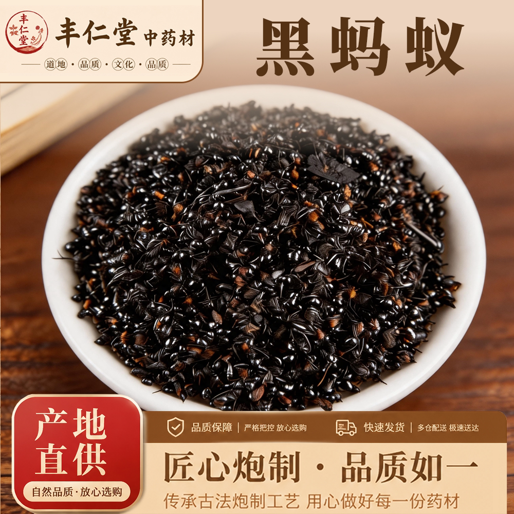 广西黑蚂蚁500克足干新货拟黑多刺蚁高蚁酸中药材煲汤泡酒料蚂蚁