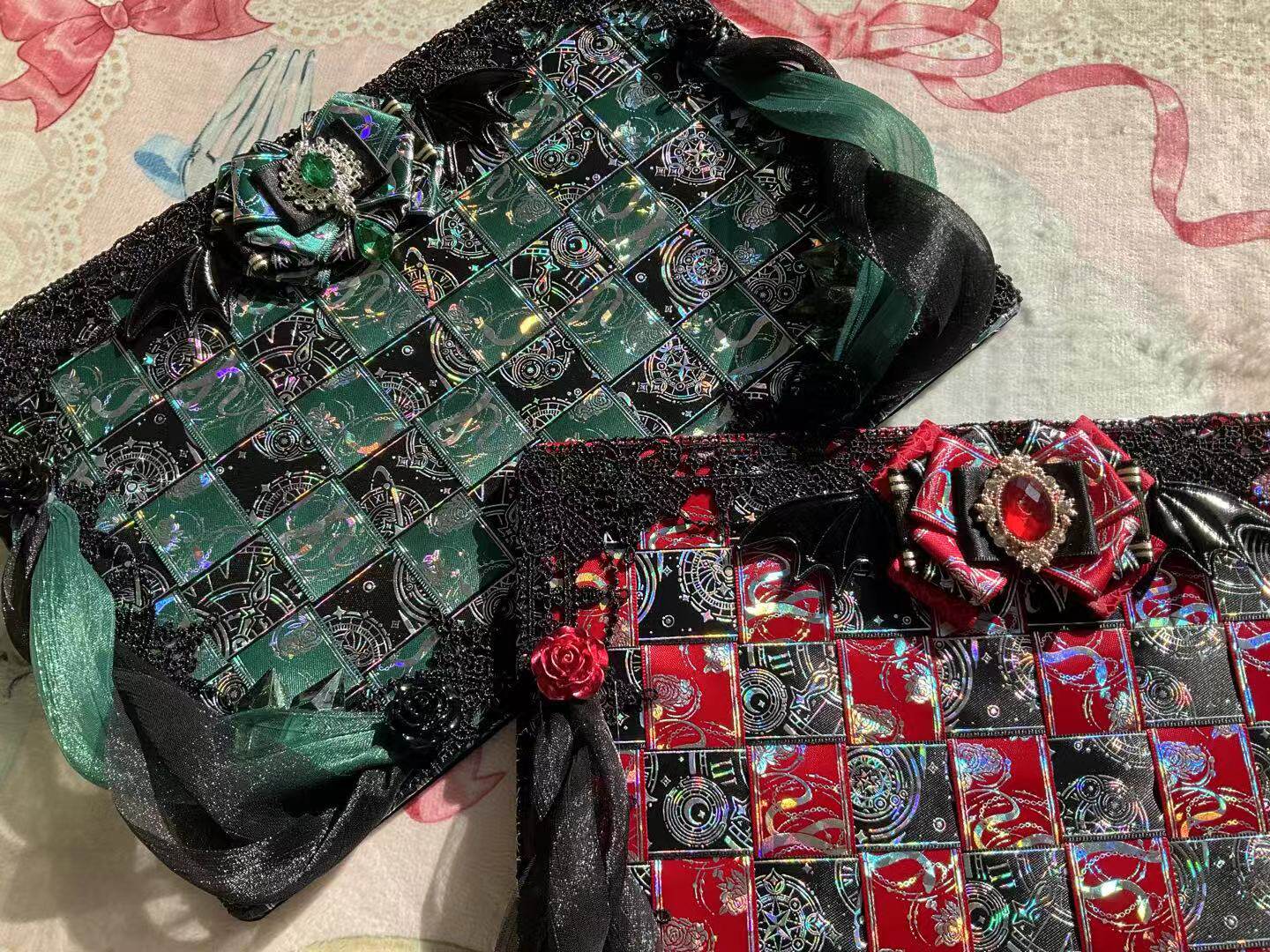 棋盘格痛板华丽谷美丝带痛痛包装谷美