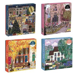 Galison春夏秋冬四季冬灯成人拼图油画名画益智拼图解压玩具礼物