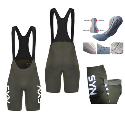 SYN双箭头坐垫春夏季骑行背带单车裤户外自行车裤五分裤舒适紧身