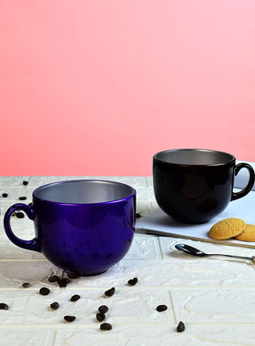 法国进口弓箭乐美雅紫色玻璃杯牛奶杯