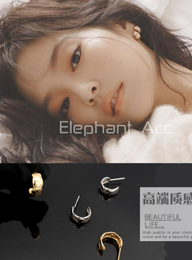金智妮高级大气孙艺珍同款耳环