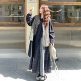 休闲格子马甲衬衫不规则半身裙套装女春秋季高级小众不撞款三件套，女装套装/套裙，浙宝183