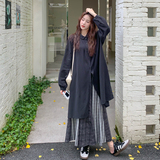 设计感格子马甲套装裙女2025秋新款韩系松弛感衬衫半身裙三件套，女装套装/套裙，浙宝183