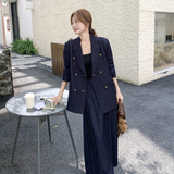 休闲气质西装半身裙套装女春秋2025新款松弛感清纯系两件套巨好看，女装套装/套裙，浙宝183