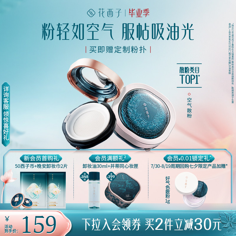 花西子空气散粉2.0定妆持久不脱妆补妆柔焦细腻油皮官方旗舰店 199元 - 86线报