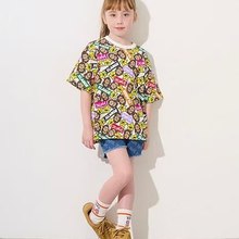 日本高端潮牌xgirl&xlarge夏季联名款大猩猩满印女童全棉短袖T恤