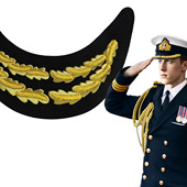 饰标志 饰贴画大檐帽装 大盖帽帽檐印度金属丝刺绣帽子饰品个性 装