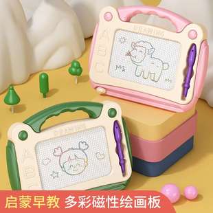 儿童画板家用幼儿磁性写字板一岁宝宝2涂鸦3磁力画画玩具画写板大
