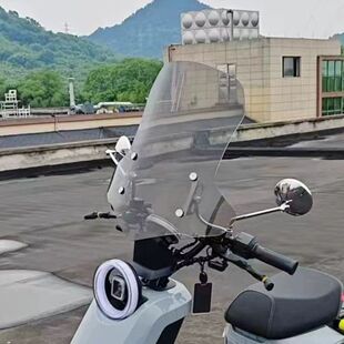适用小牛电动车2024新款UMAX高清挡风板U3专用前置加高挡板透明改