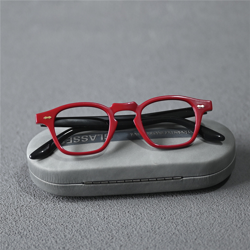 男士防蓝光老花镜女士大红色老花眼镜女士素颜平光镜小方框