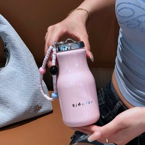 世大家保温杯男女学生高颜值随行便携手提可爱少女咖啡牛奶水杯子