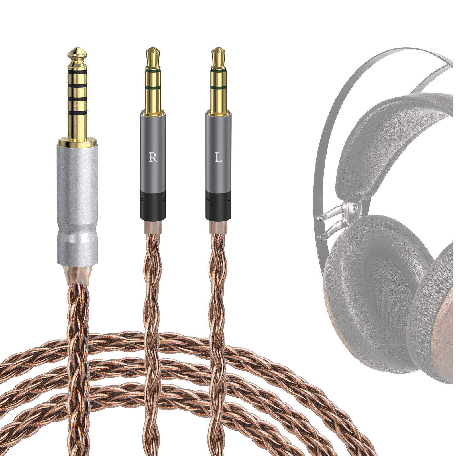 Geekria极客悦耳适用Meze Audio 99  4.4转双3.5耳机线升级线