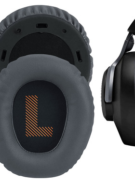 Geekria耳机海绵套适用JBL Quantum 100 头戴式耳机棉 蛋白皮 灰色款耳机套