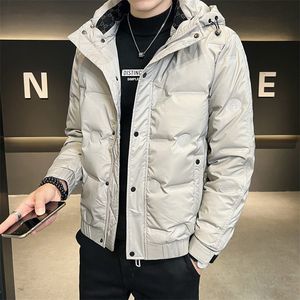 品牌正品冬季短款羽绒服男连帽宽松卡其显瘦免洗防水工装帅气外套