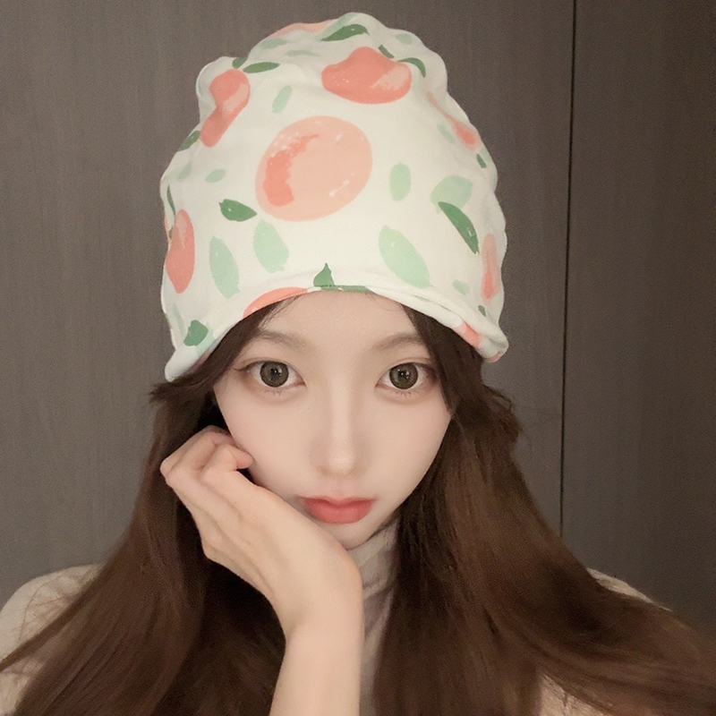 网红月子帽孕妇产后坐月子发带帽子头巾纯棉可爱秋冬季防风透气