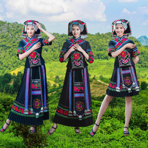 娇诗若2023瑶族土家族壮族舞蹈服