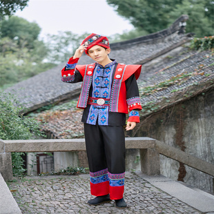 畲族男女民族舞蹈演出服装 服饰五十六56个少数民族刺绣畲族凤凰装