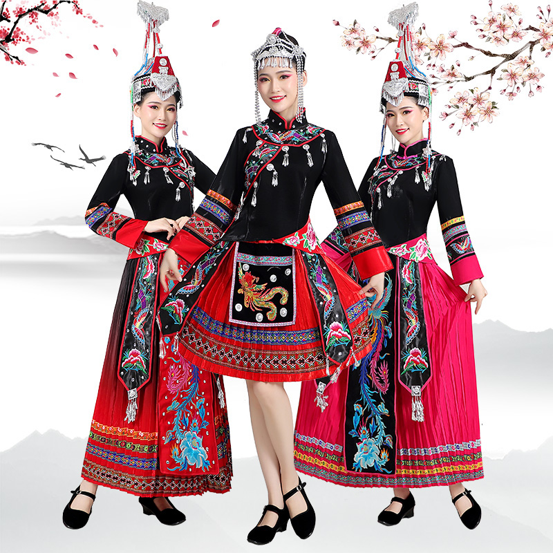 2025年畲族女装舞台演出服装民族