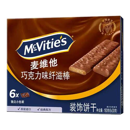 麦维他巧克力纤滋棒180g