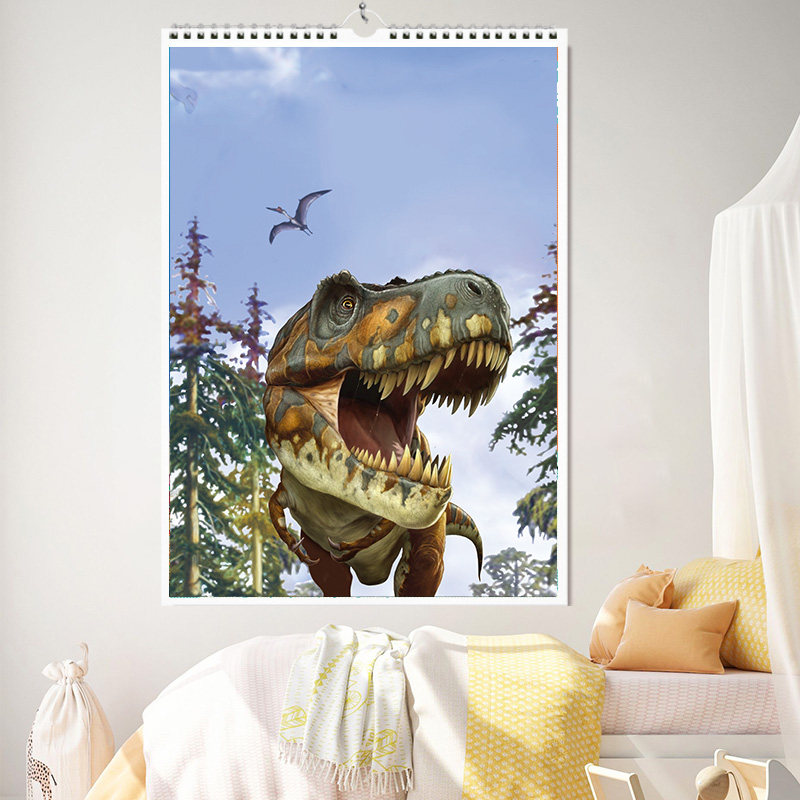 2026年挂历恐龙世界儿童月历挂圈翻页大格子优质家用挂墙日历,文具电教/文化用品/商务用品,台历,淘宝优惠券,粉丝福利购,淘宝优惠卷