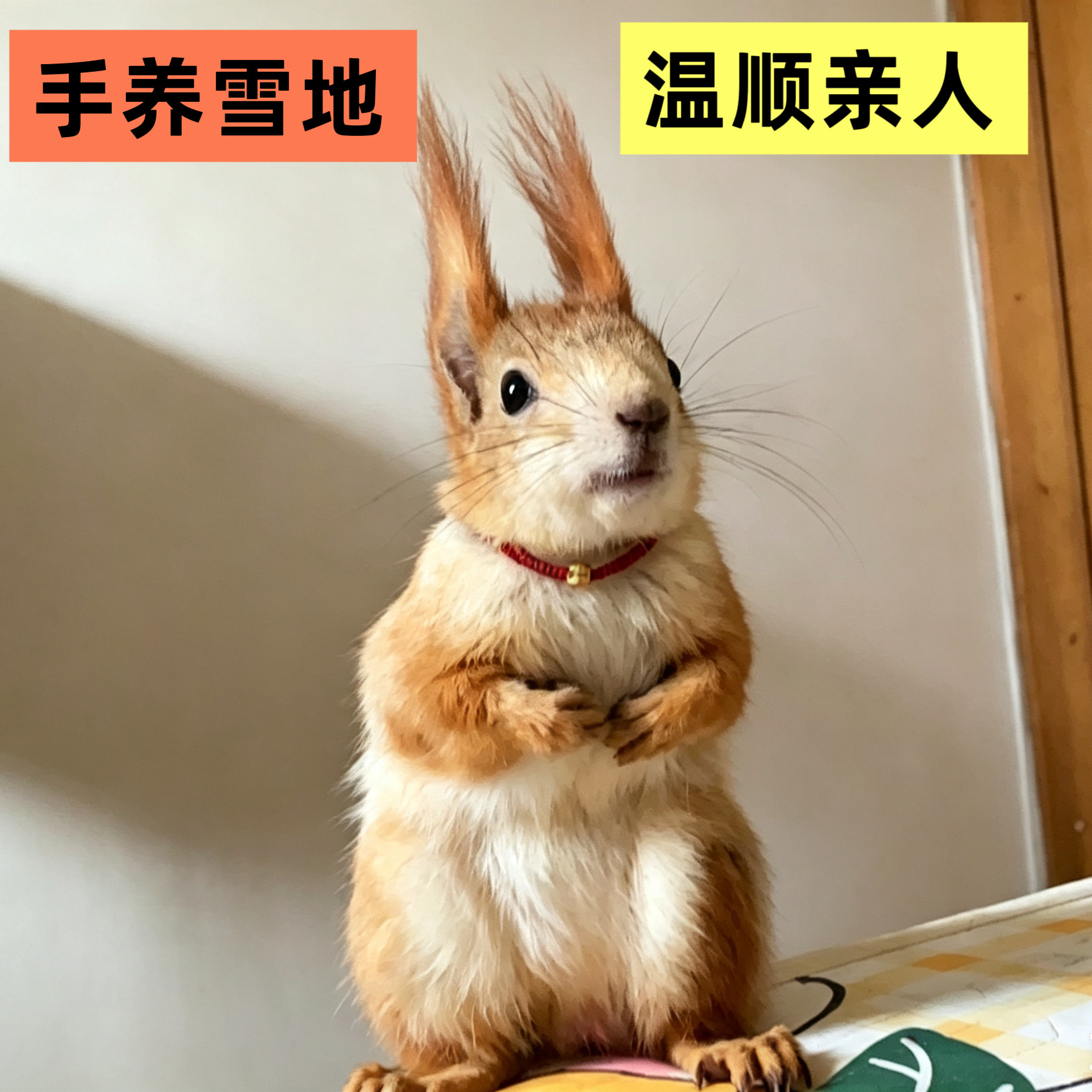 雪地松鼠幼儿宠物活体幼崽魔王活物儿童亲人温顺好养包邮包活到家