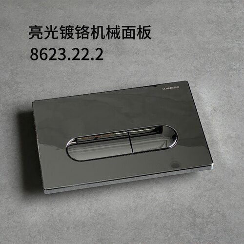 轩斯宝HANSBO隐藏式船水箱配件卫生间双按冲水面板开关8623.22.1