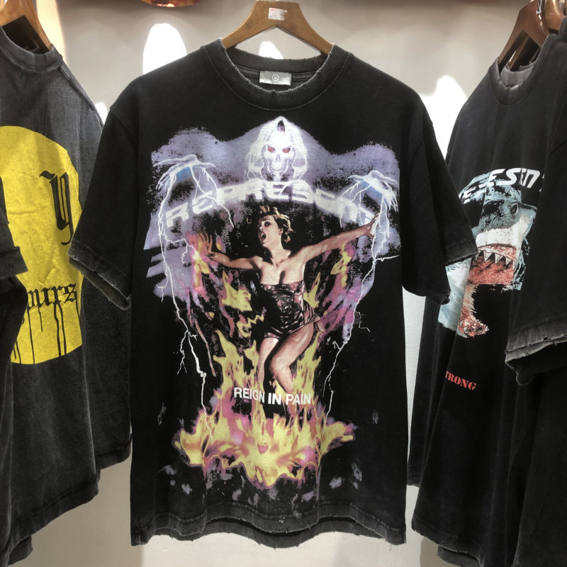 2021新款潮牌嘻哈个性印花复古做