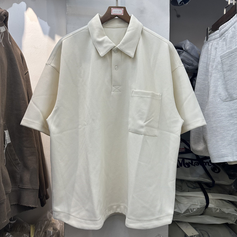 2026春夏新款原创潮牌fgss纯色oversize宽松净色短袖T恤polo衫男