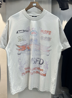 fgss2026夏季新款欧美潮牌复古logo印花男女宽松嘻哈休闲短袖T恤