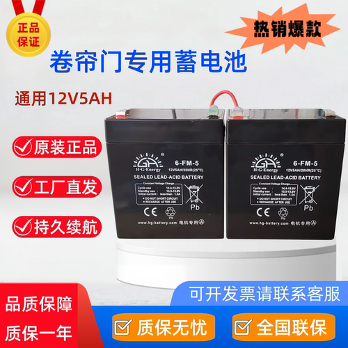 12V5AH电动卷闸门安防消防电池